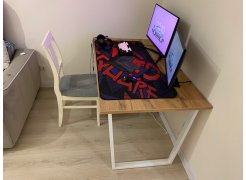 Стол Лота Лофт 140 25 мм юта / белый матовый фото покупателя 480