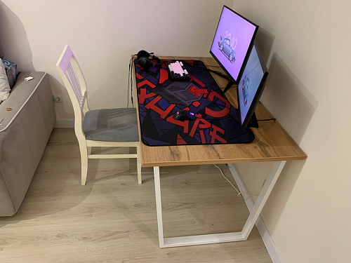 Деревянный стол Лота Лофт 120х75 белый матовый / дуб крафт золотой фото покупателя 480