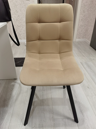 Стул на металлокаркасе Чилли К темно-серый (velutto 32) / черный фото покупателя 278