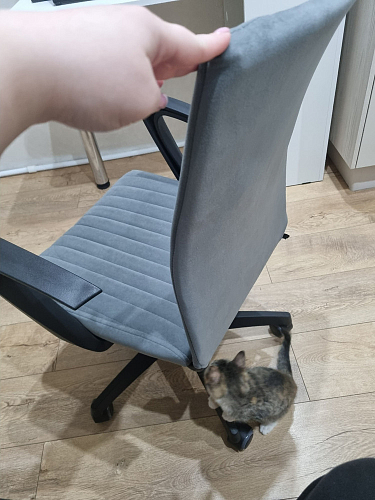 Компьютерное кресло Spark/Спарк флок бежевый 7 фото покупателя 8