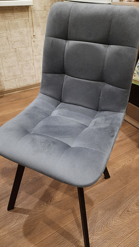 Стул на металлокаркасе Чилли синяя ткань / белый фото покупателя 834