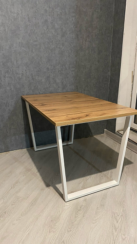 Стол Лота Лофт 120 32 мм бетон / черный матовый фото покупателя 219