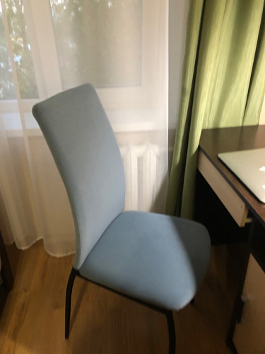 Стул на металлокаркасе Tod light blue / yellow / black фото покупателя 28