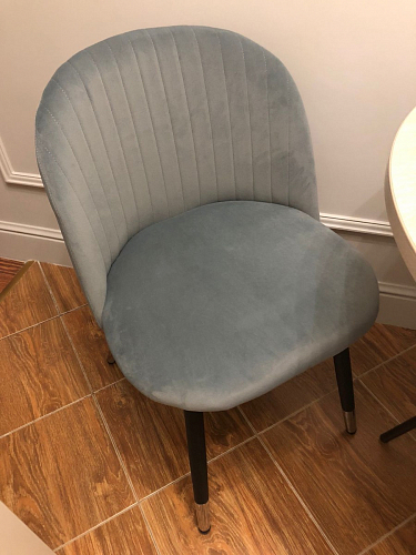 Стул на металлокаркасе Gabi dark beige / black / silver фото покупателя 690