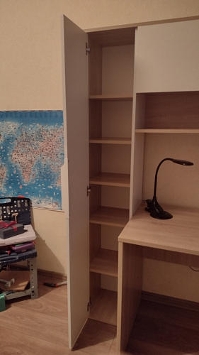 Компьютерный стол Комфорт 12.95 N дуб сонома / сатин фото покупателя 12