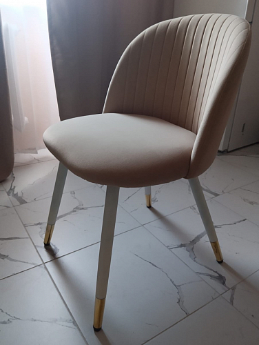 Стул на металлокаркасе Gabi latte / gold / black фото покупателя 246