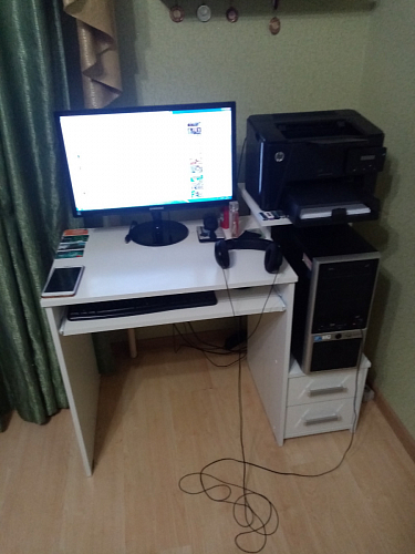 Компьютерный стол Джаз-24 левый дуб сонома фото покупателя 150