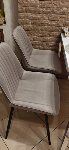 Стул на металлокаркасе Седа К латте / черный фото покупателя 104