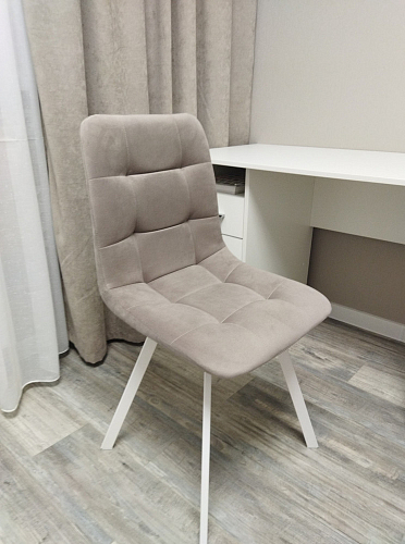 Стул на металлокаркасе Чилли К темно-серый (velutto 32) / черный фото покупателя 683