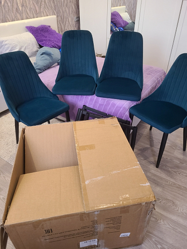 Стул на металлокаркасе Kora beige / black фото покупателя 354