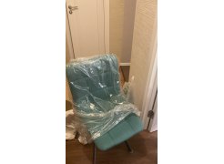 Стул на металлокаркасе Чилли синяя ткань / белый фото покупателя 237