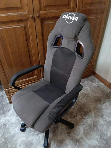 Компьютерное кресло Driver/Драйвер кожзам черный / серый фото покупателя 34