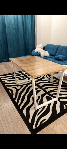 Стол Лота Лофт 140 25 мм черный матовый / бетон фото покупателя 294