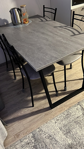 Деревянный стол Лота Лофт 140х80 дуб крафт табачный / черный матовый фото покупателя 513