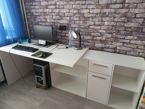 Письменный стол Лайт 03.245F белый гладкий 101 фото покупателя 125