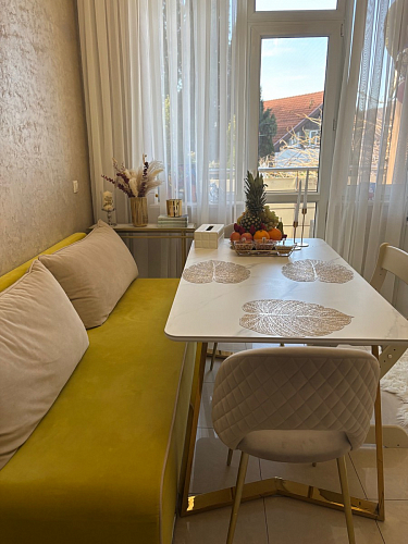 Керамический стол Селена 1 140х80 черный мрамор / золото фото покупателя 20