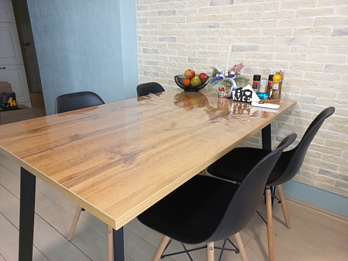 Стол Тринити Лофт 120 32 мм бетон / черный матовый фото покупателя 683