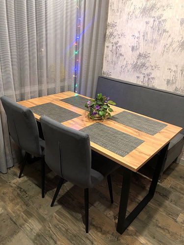 Деревянный стол Лота Лофт 120x75 дуб крафт табачный / черный матовый фото покупателя 494