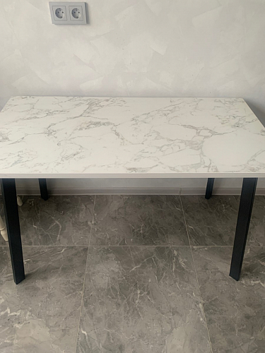 Стол Тринити Лофт 120 32 мм бетон / черный матовый фото покупателя 242