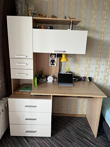 Стол компьютерный Джаз-17 белый правый фото покупателя 47