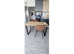 Стол Лота Лофт 140 25 мм черный матовый / бетон фото покупателя 456