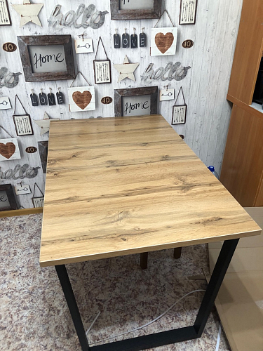 Деревянный стол Лота Лофт 120x75 дуб крафт табачный / черный матовый фото покупателя 170