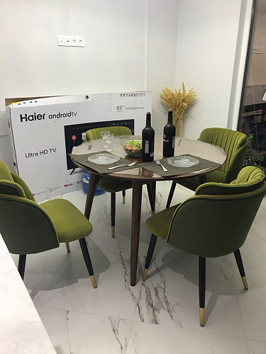 Стул на металлокаркасе Orly khaki / green фото покупателя 13