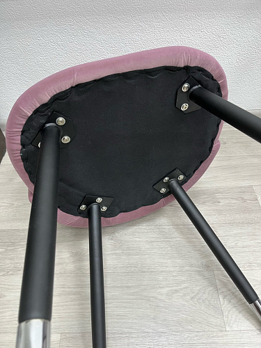 Стул на металлокаркасе Gabi 1 light purple / black фото покупателя 761