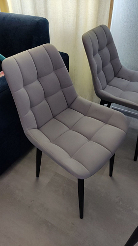 Стул на металлокаркасе Челси велюр коричневый / черный каркас фото покупателя 140