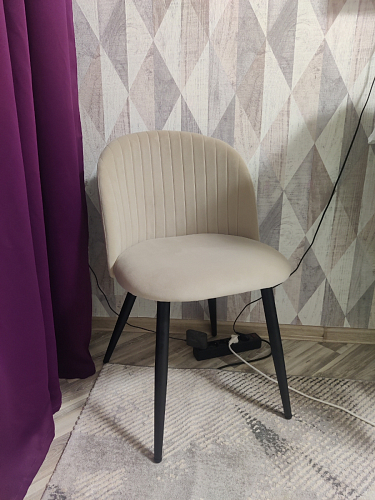 Стул на металлокаркасе Gabi latte / gold / black фото покупателя 840