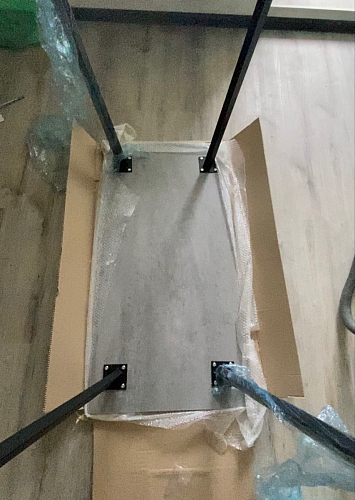 Стол Тринити Лофт 120 32 мм дуб галифакс табако / черный матовый фото покупателя 200