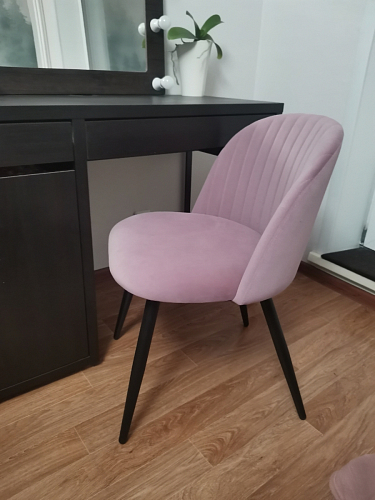 Стул на металлокаркасе Gabi 1 темно-серый / черный фото покупателя 187