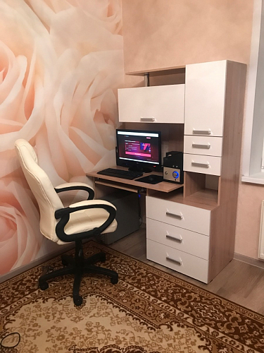 Стол компьютерный Джаз-17 белый правый фото покупателя 40