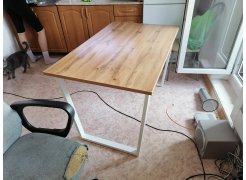 Стол Лота Лофт 140 25 мм черный матовый / бетон фото покупателя 51