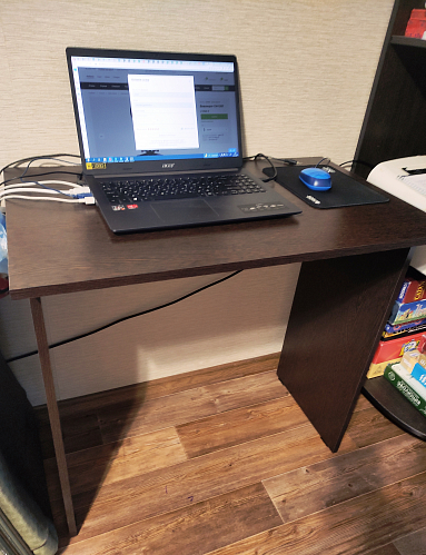 Стол письменный Kiwi белый - Уцененный экземпляр фото покупателя 2