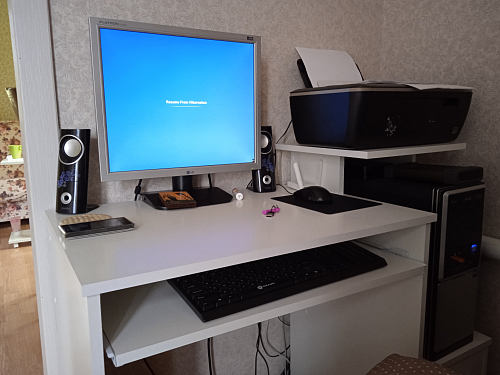 Компьютерный стол Джаз-24 левый дуб сонома фото покупателя 159