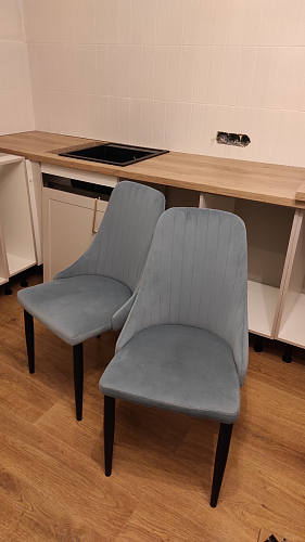 Стул на металлокаркасе Kora dark gray / black фото покупателя 422