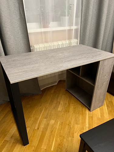 Письменный стол Битти Лофт 116х60х75 креатель / черный матовый фото покупателя 87