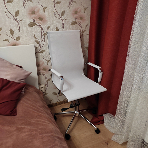 Компьютерное кресло Reus белая сетка / хром фото покупателя 88