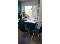 Стул на металлокаркасе Чилли синяя ткань / белый фото покупателя 426