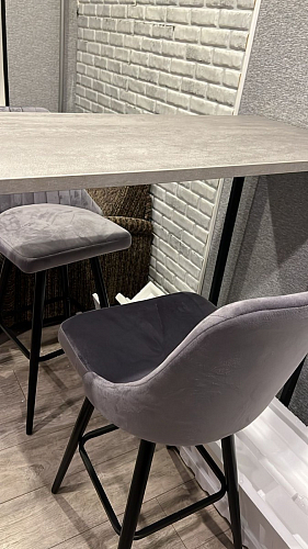 Барная стойка Дилан Лофт 120х40х90 бетон светлый фото покупателя 93