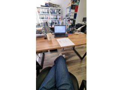 Стол Лота Лофт 140 25 мм черный матовый / дуб вотан фото покупателя 19