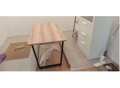 Стол Лота Лофт 140 25 мм черный матовый / дуб вотан фото покупателя 460