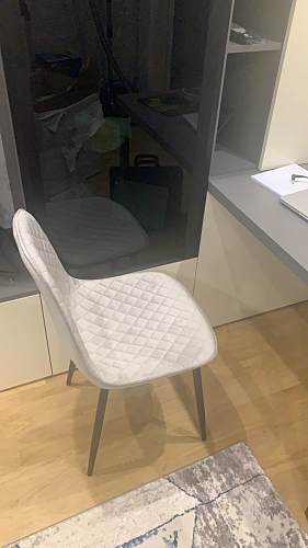 Стул на металлокаркасе Capri blue / white фото покупателя 52