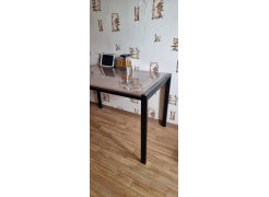 Стол Центавр 120(160)х70х75 файерстоун / черный матовый фото покупателя 45