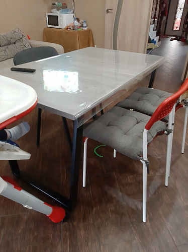 Деревянный стол Лота Лофт 120x75 дуб крафт табачный / черный матовый фото покупателя 557