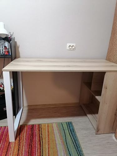 Письменный стол Битти Лофт 116х60х75 креатель / черный матовый фото покупателя 69