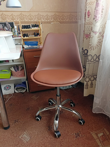 Компьютерное кресло Kolin с подушкой clear / white фото покупателя 580