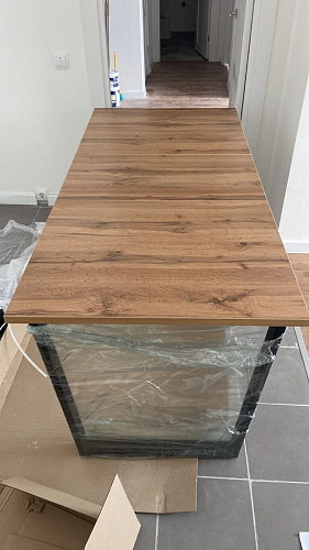 Деревянный стол Лота Лофт 120х75 белый матовый / дуб крафт золотой фото покупателя 876