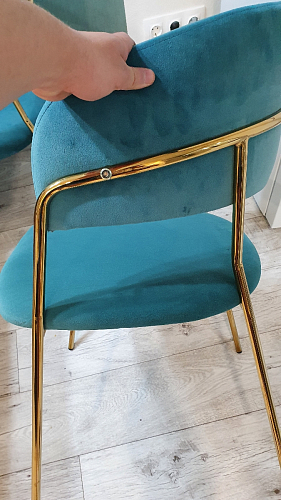 Стул на металлокаркасе Kamelia бежевый / золотой фото покупателя 12